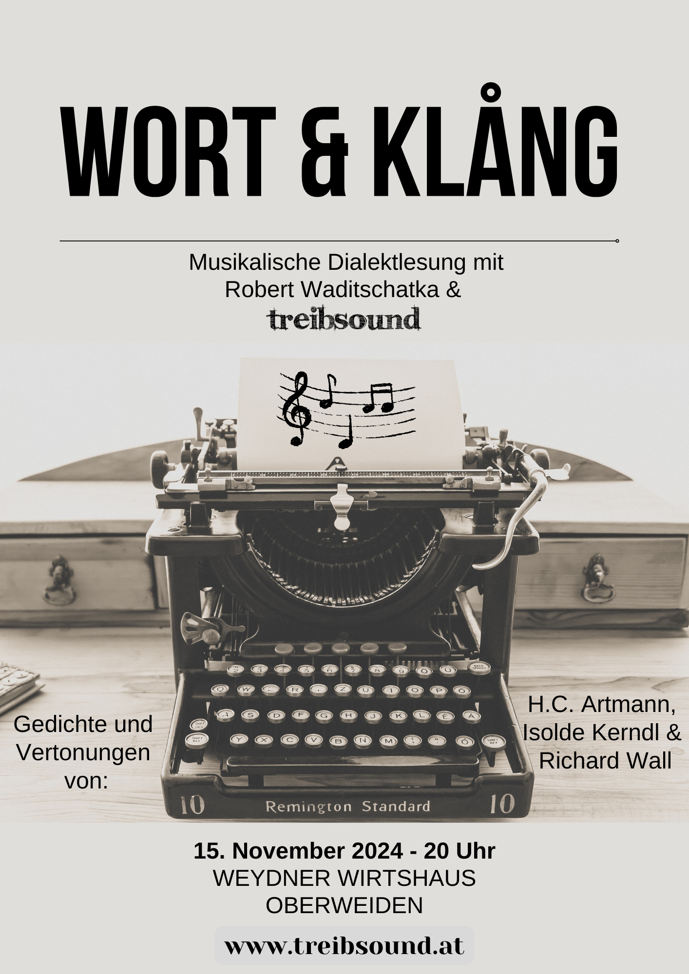 Wort & Klång – Musikalische Dialektlesung mit Robert Waditschatka