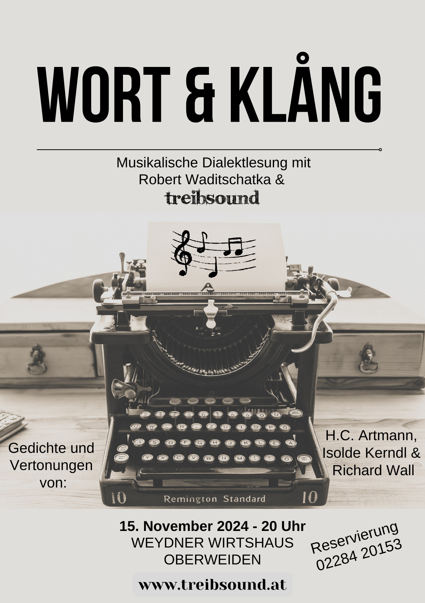 Wort & Klång – Musikalische Dialektlesung mit Robert Waditschatka