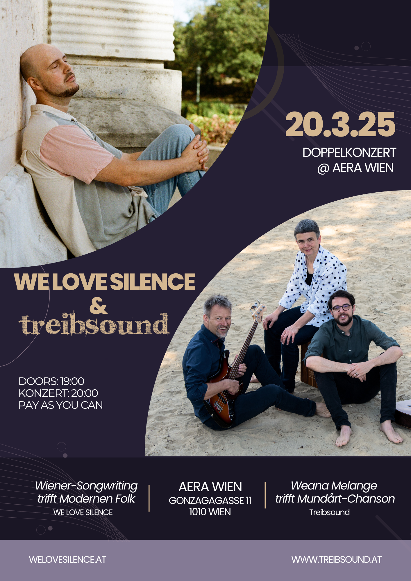 Doppelkonzert welovesilence & treibsound